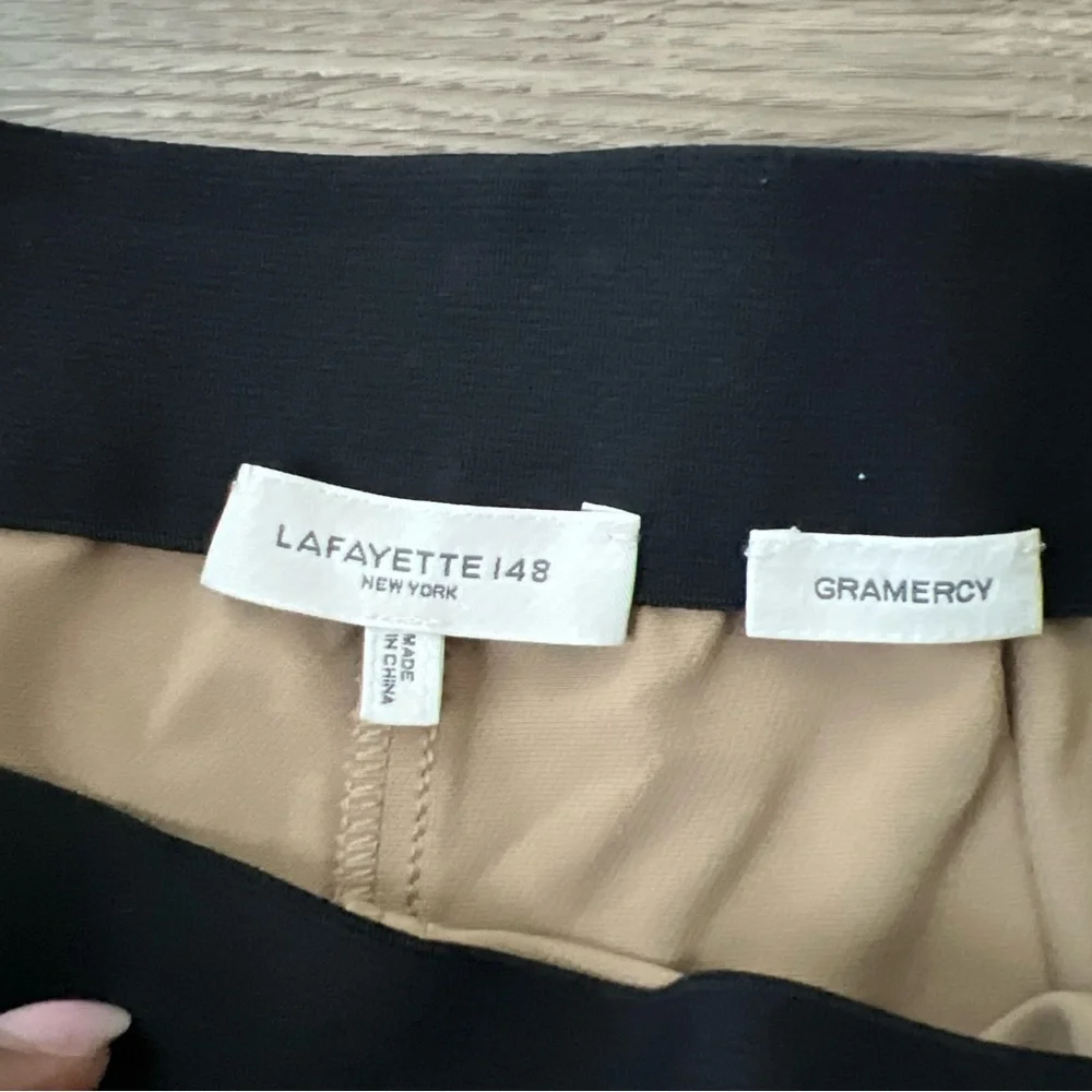 Lafayette 148 New York Gramercy Acclaimed Stretch Pant Womens 12 Tan - Picture 11 of 16